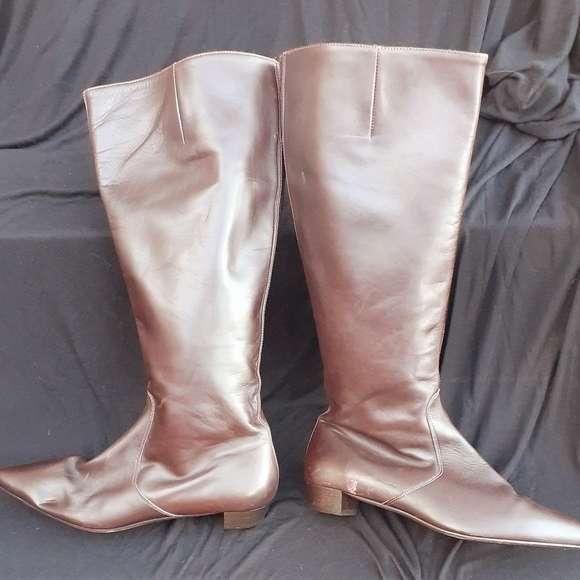 RARE J CREW MID CALF LEATHER BOOTS ITALY SZ 7 - Picture 1 of 3